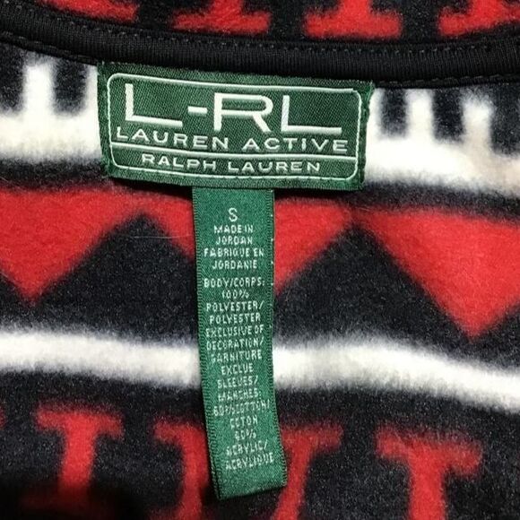 Lauren Ralph Aztec Fleece Cable Knit Zip Jacket Small - Picture 5 of 7